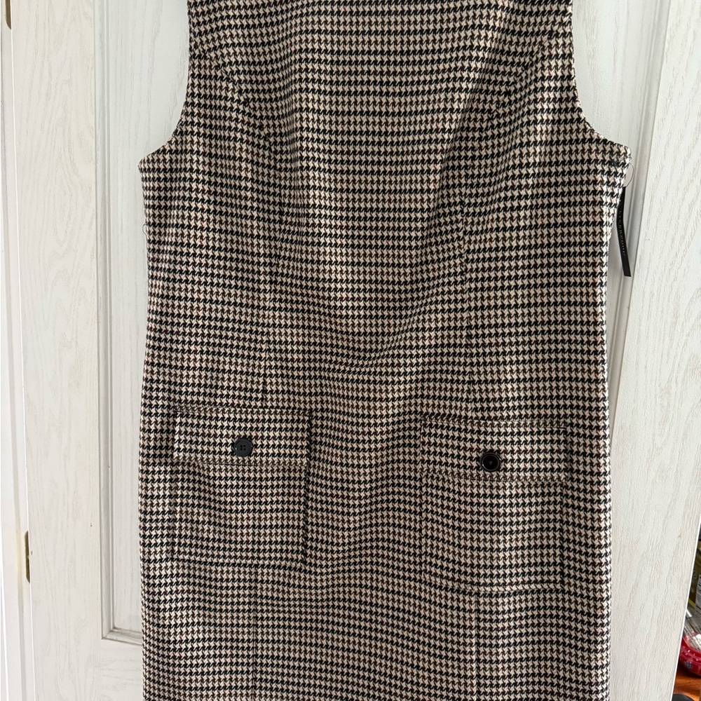 Liverpool Black and White Houndstooth Midi Dress- jumper